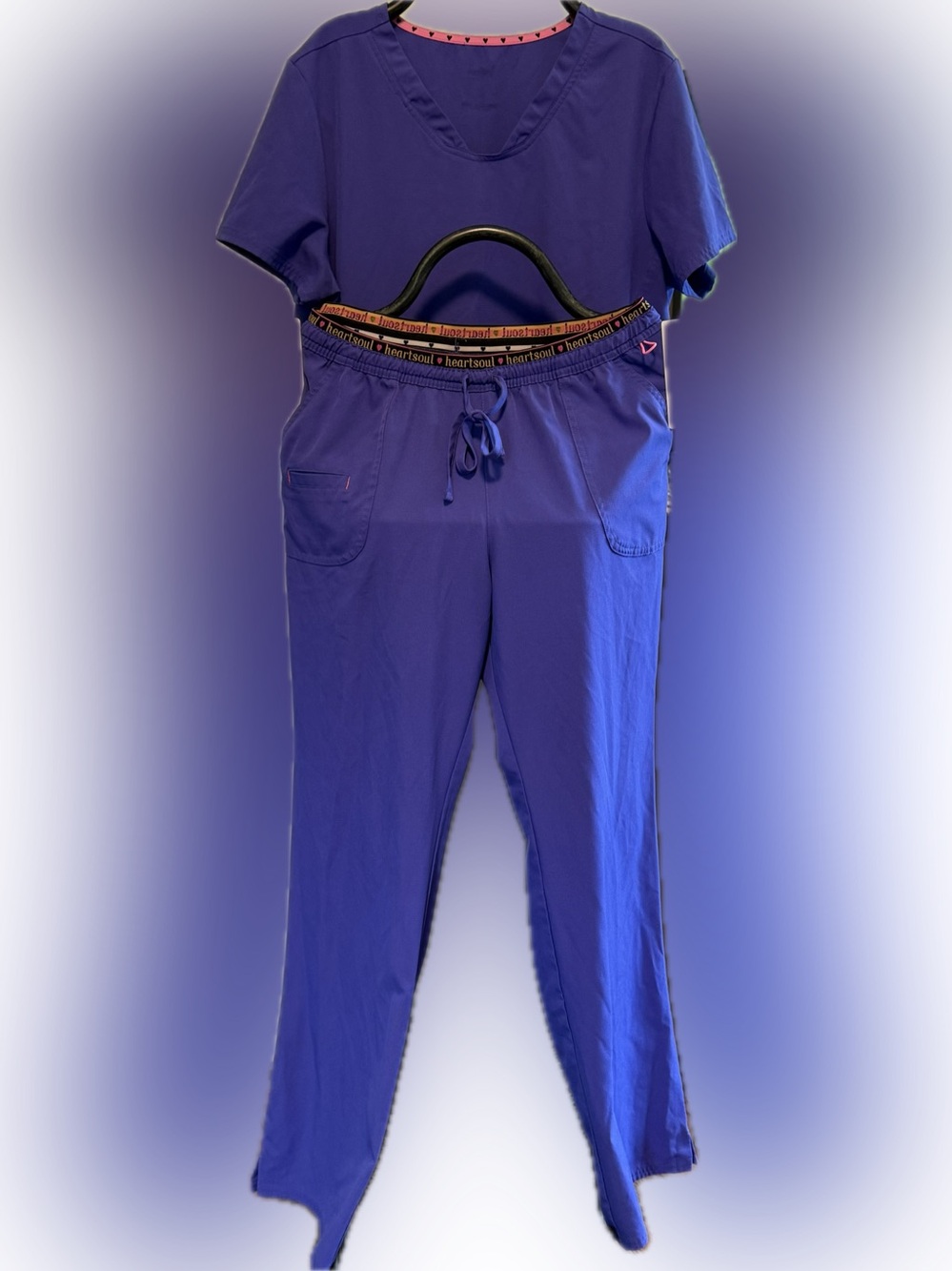 Purple Medical Scrub Set Heartsoul Size L